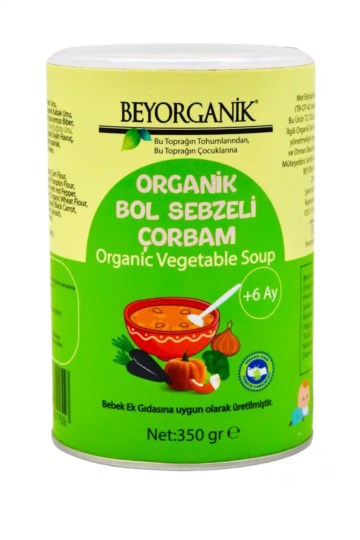 BEYORGANİK Organik Ek Gıda Bol Sebzeli Çorbam 350gr: Bebekler İçin Sağlıklı ve Doğal Beslenme