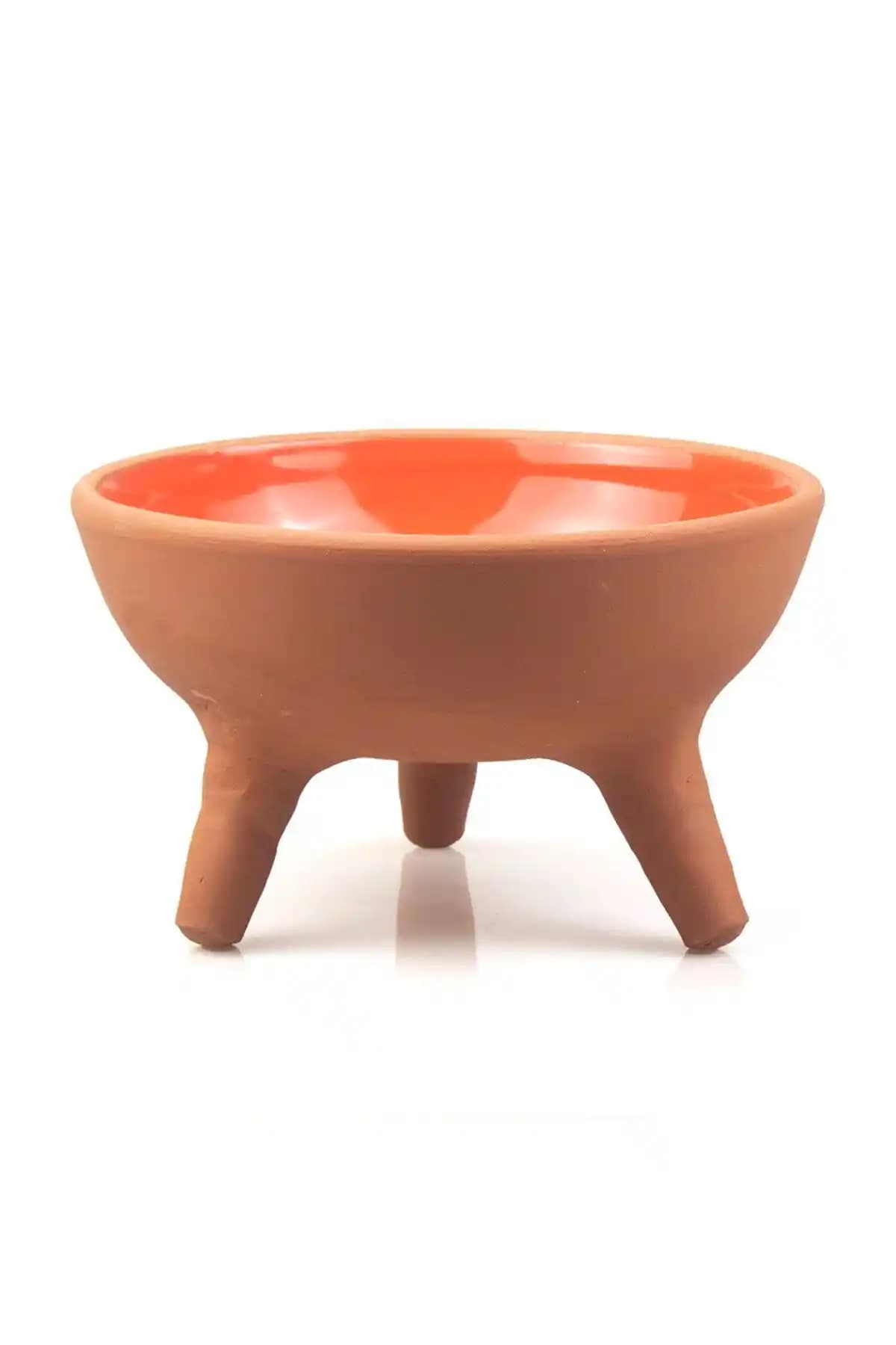 Cappadocia Pottery Ayaklı Sırlı Seramik Kedi Maması Kabı, Sağlıklı ve Fonksiyonel Tasarım