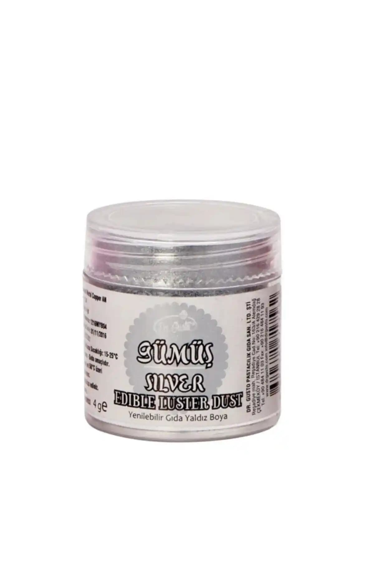 Dr. Gusto Yenilebilir Metalik Gümüş Gıda Simi 4g ile Parlak ve Şık Sunumlar