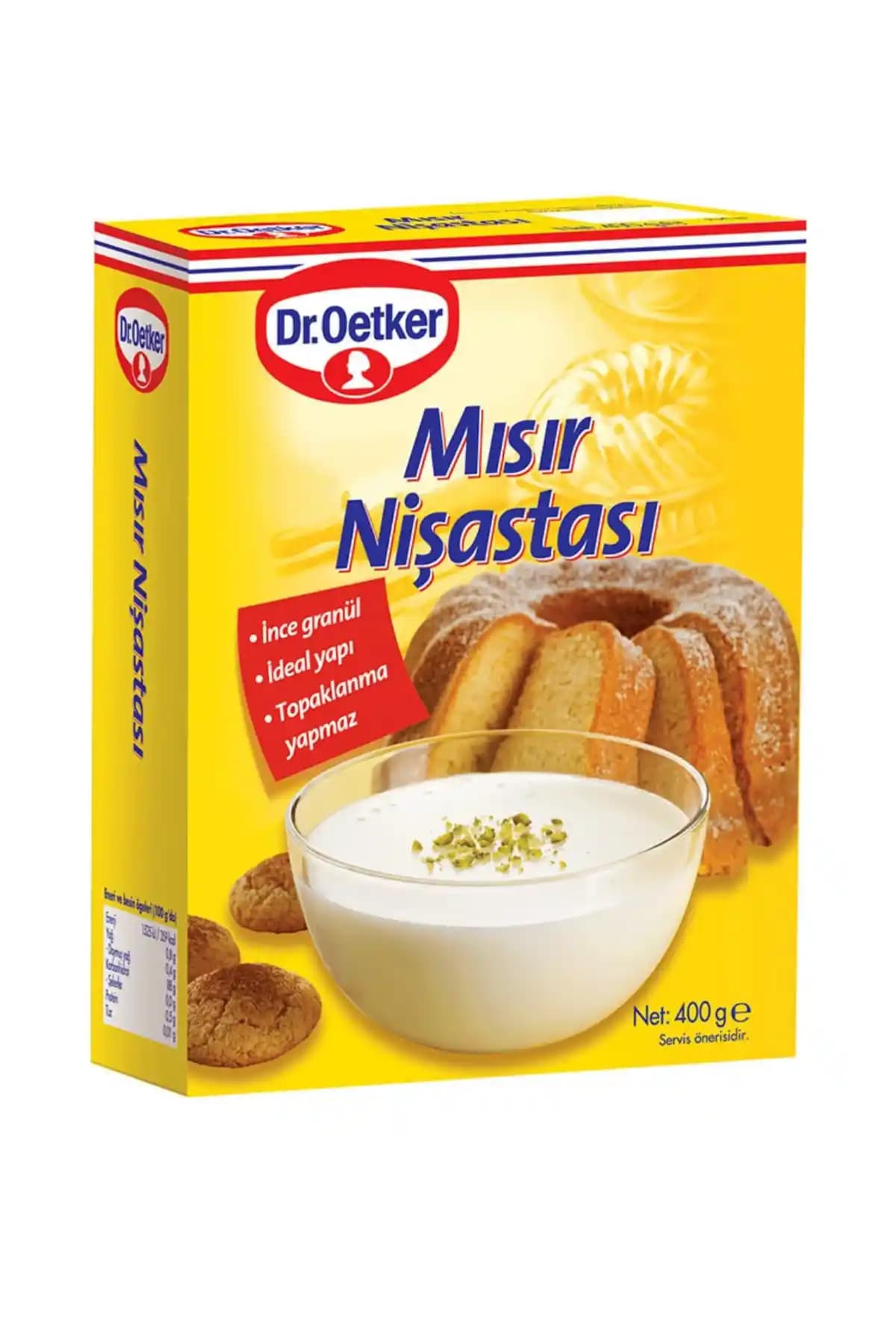 Dr. Oetker Mısır Nişastası 400 gr: Çok Yönlü Kıvam ve Bağlayıcı Mutfak Ürünü