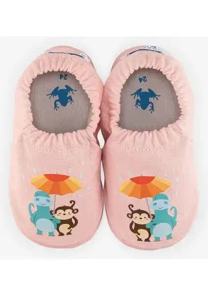 Hopfrög Umbrella Flower Hyper Toz Pembe Barefoot Akıllı Patik ile Çocuk Ayak Sağlığı