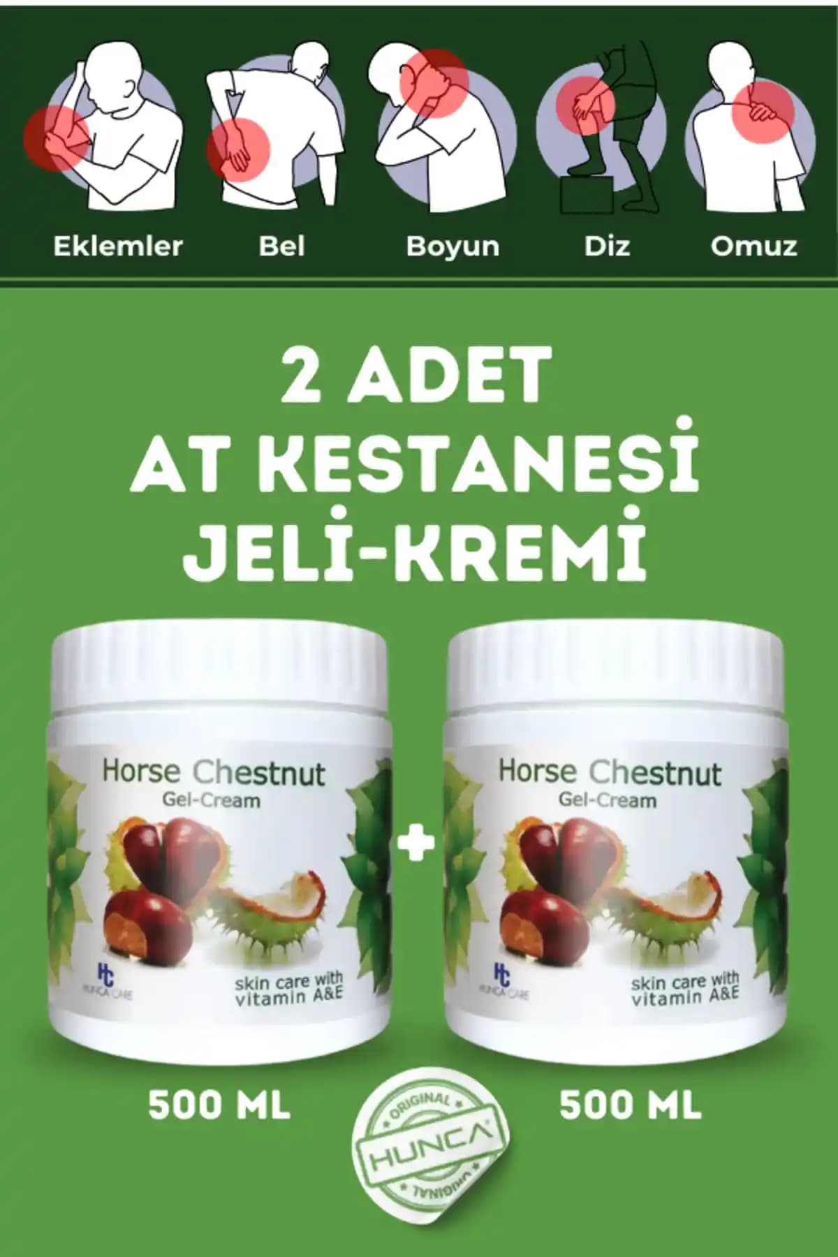 Hunca Care At Kestanesi Jeli ile Kas ve Eklem Ağrılarına Doğal ve Etkili Çözüm