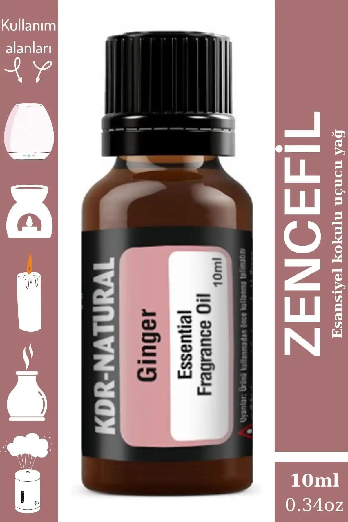 KDR Grup KDR-Natural Zencefil Uçucu Yağ: Doğal Aromaterapi için Etkili ve Anti Alerjik Çözüm