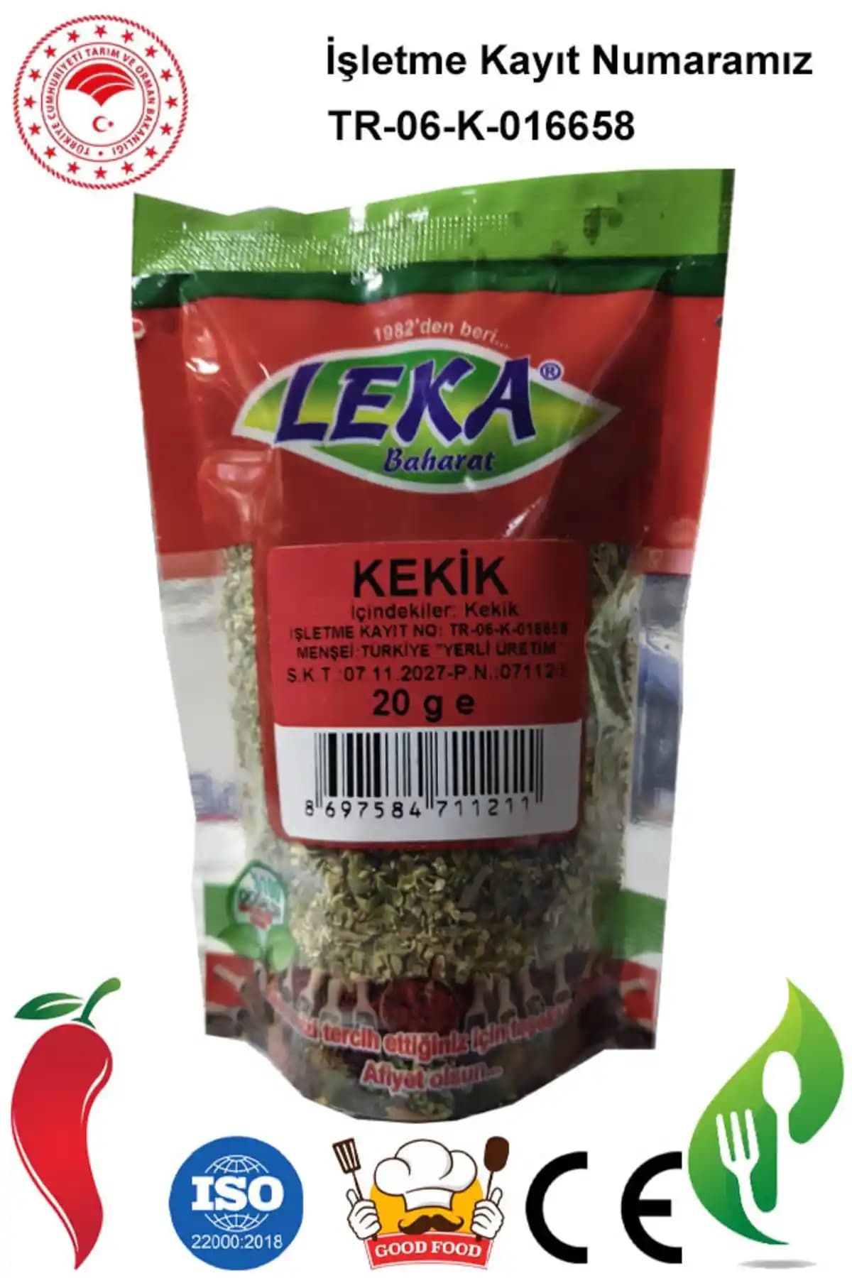 Leka Baharat Kekik 20 g: Doğal, Katkısız ve Yüksek Aromalı Baharat