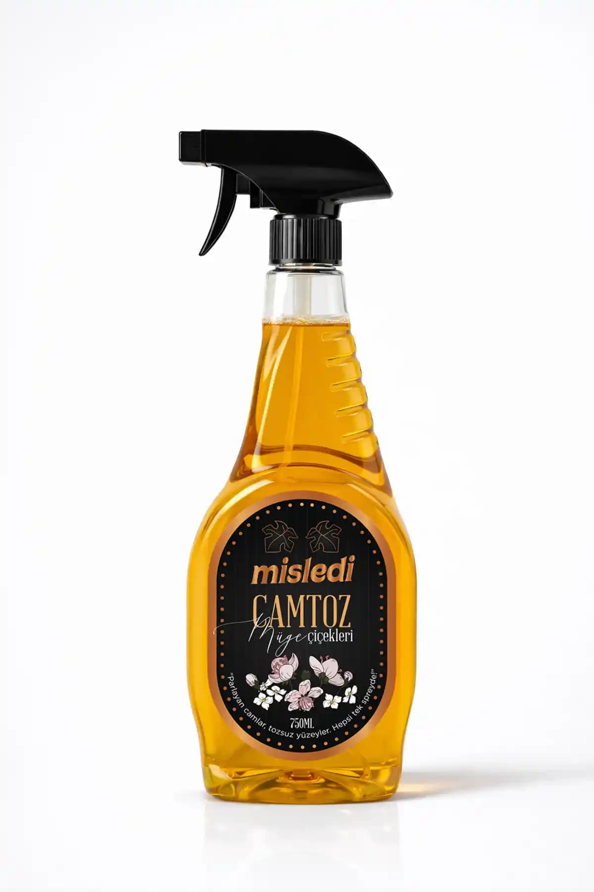 MİSLEDİ CamToz Müge Çiçekleri Çift Etki Temizlik Spreyi 750ML ile Etkili Temizlik
