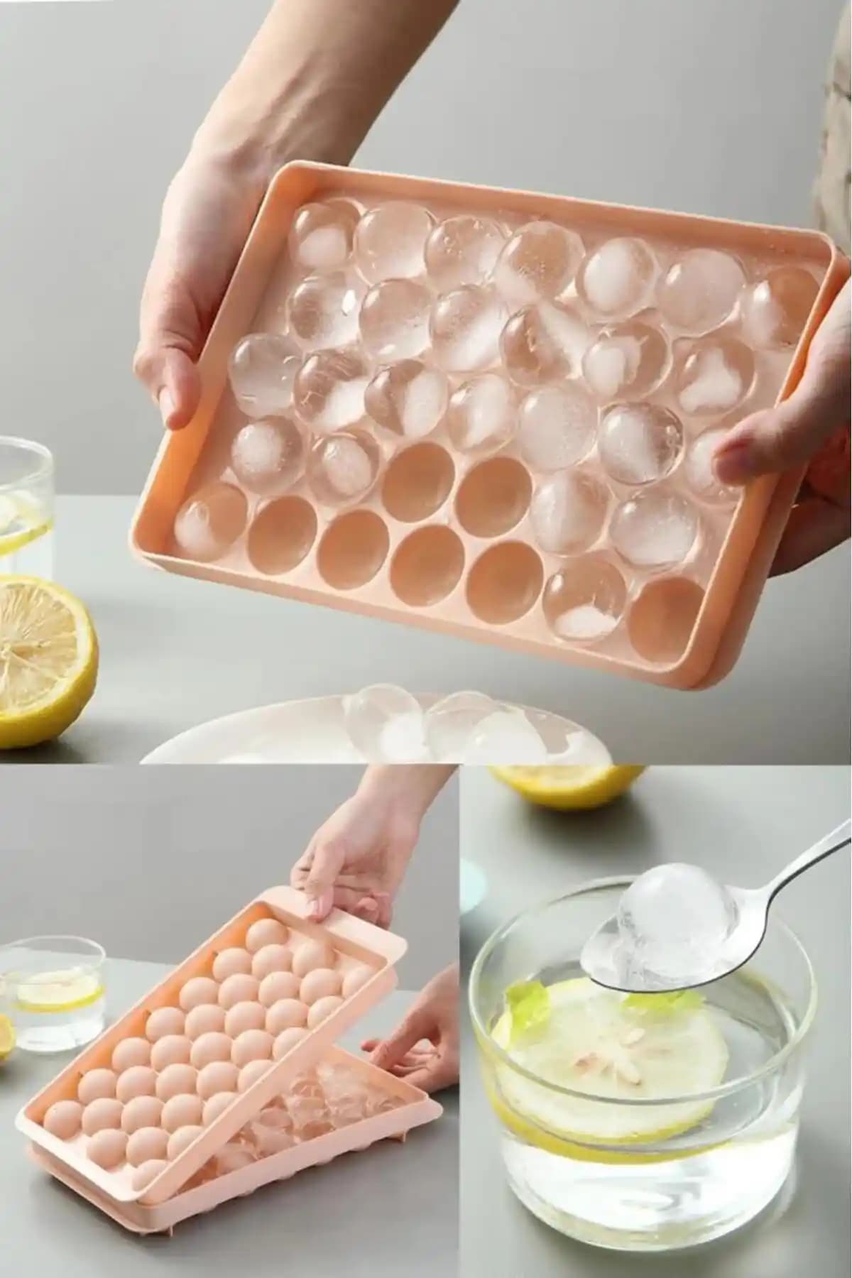 Nirnisa 2.5 cm Yuvarlak Buz Küpü Tepsisi: Estetik ve Fonksiyonel Soğutma Çözümü