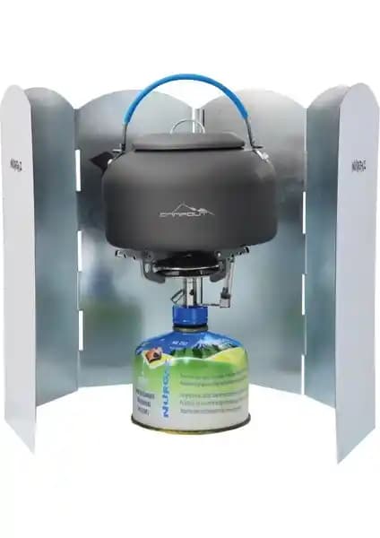 Nurgaz Campout Metal Rüzgarlık Küçük ile Kamp Ateşinizde Maksimum Verimlilik Sağlayın