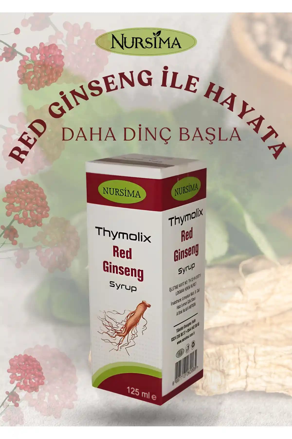 Nursima Red Ginseng Şurubu: Doğal ve Katkısız Enerji Desteği ile Canlılık Sağlar