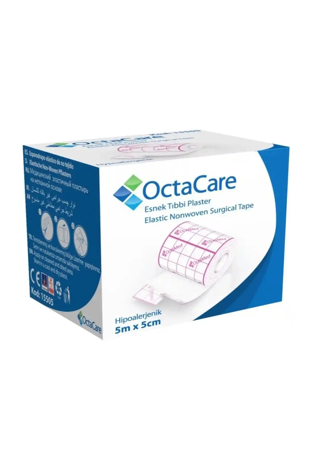 Octacare Esnek Tıbbi Hipoalerjenik Fix Flaster 5cm x 5m - Güçlü ve Konforlu Sabitleme
