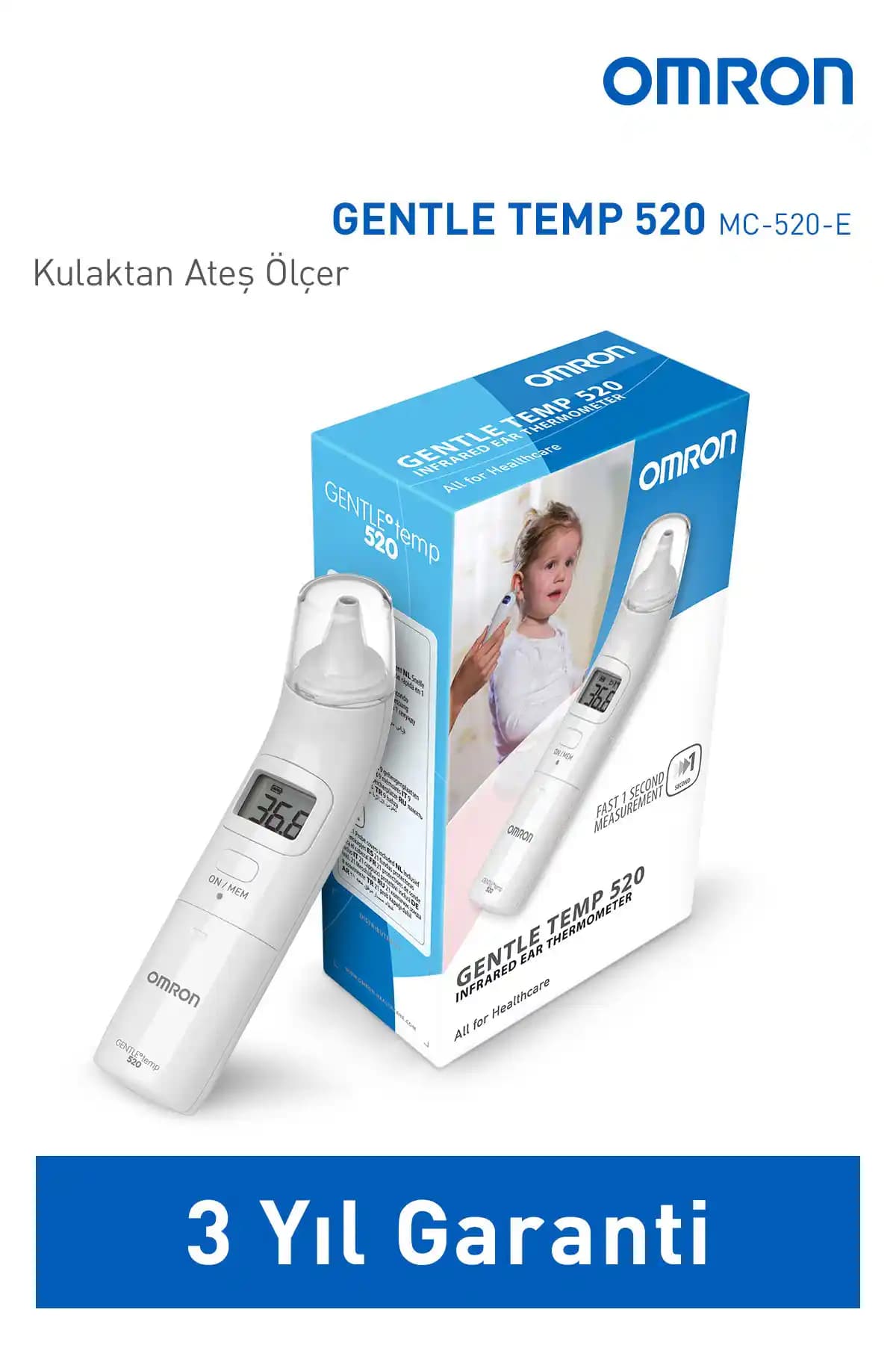 Omron Gentle Temp 520: Çocuklar İçin Hızlı ve Pratik Kulaktan Ateş Ölçer