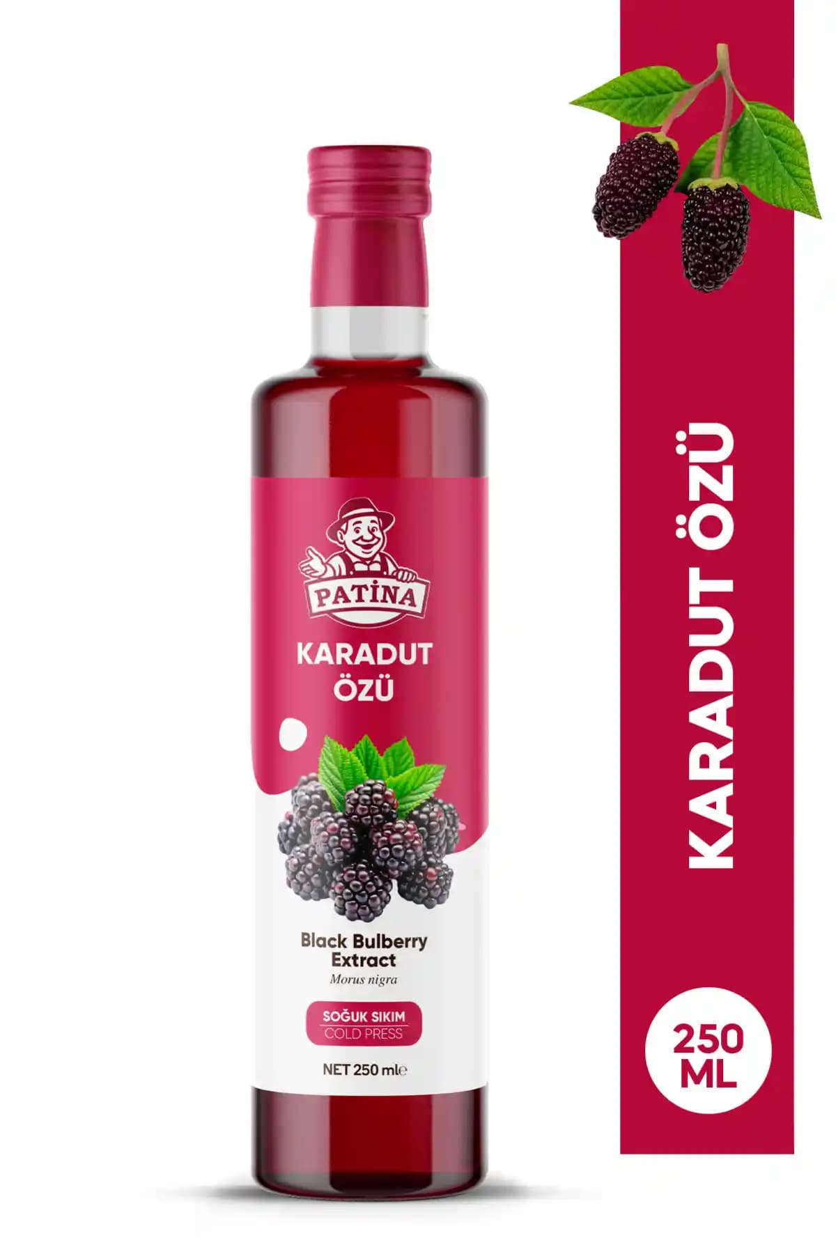 Patina Karadut Özü 250 ml: Doğal Antioksidan ve Enerji Kaynağı İçerik