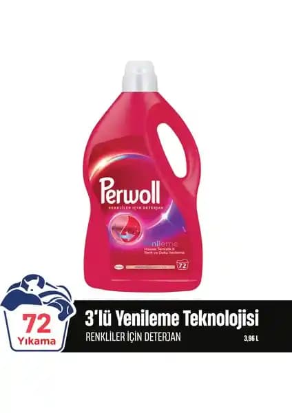 Perwoll Renkliler Hassas Bakım Sıvı Çamaşır Deterjanı 3960 ml ile Renk Koruma