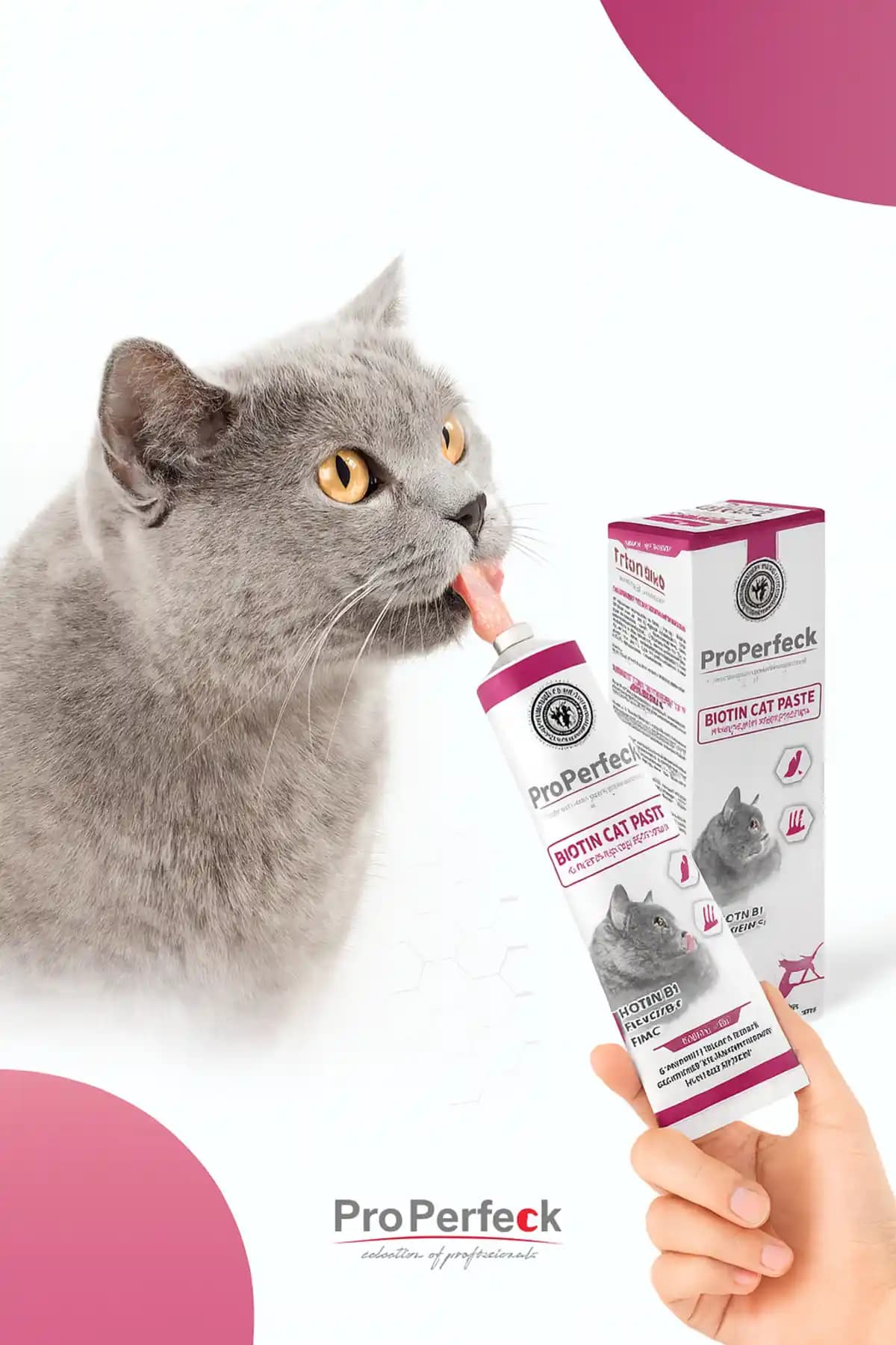 pro perfeck Biotin Plus 100gr: Kediler için Sağlıklı Deri ve Güçlü Tüy Desteği