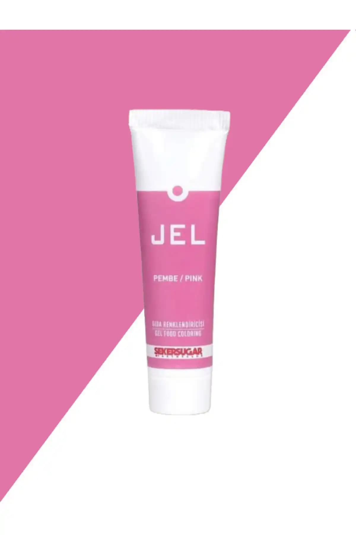 ŞEKER & SUGAR Pembe Jel Gıda Boyası 100 gr - Canlı ve Kalıcı Pasta Renkleri