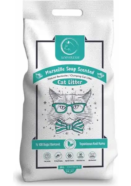 Sophresh MS250 Marsilya Kokulu Topaklanan Kedi Kumu 20 Lt ile Sağlıklı ve Etkili Hijyen