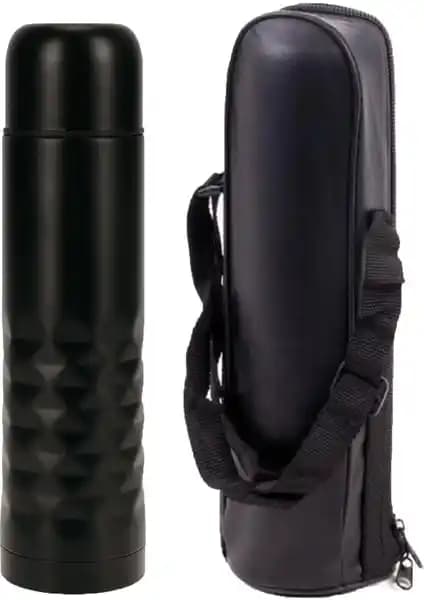 Thermohis Deri Kılıflı Bardaklı 500 ml Mat Siyah Paslanmaz Çelik Termos Özellikleri