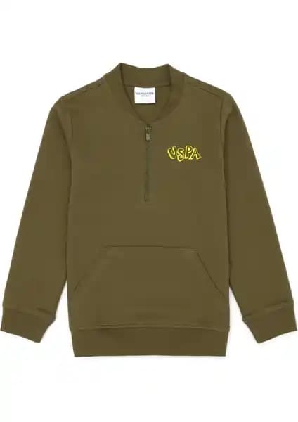 U.S. Polo Assn. Erkek Çocuk Haki Sweatshirt 50274242-VR027 Konforlu ve Fonksiyonel Tasarım