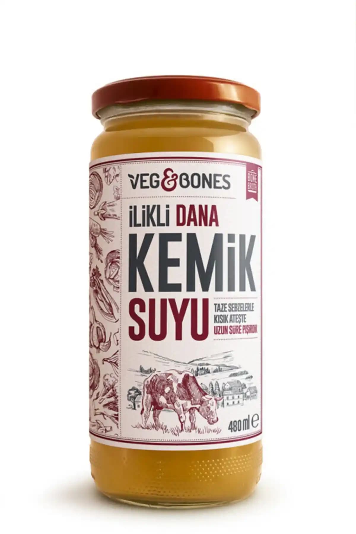 Veg&Bones Doğal Ziyafet Ilıklı Dana Kemik Suyu 480 Gr - Sağlıklı ve Pratik Beslenme