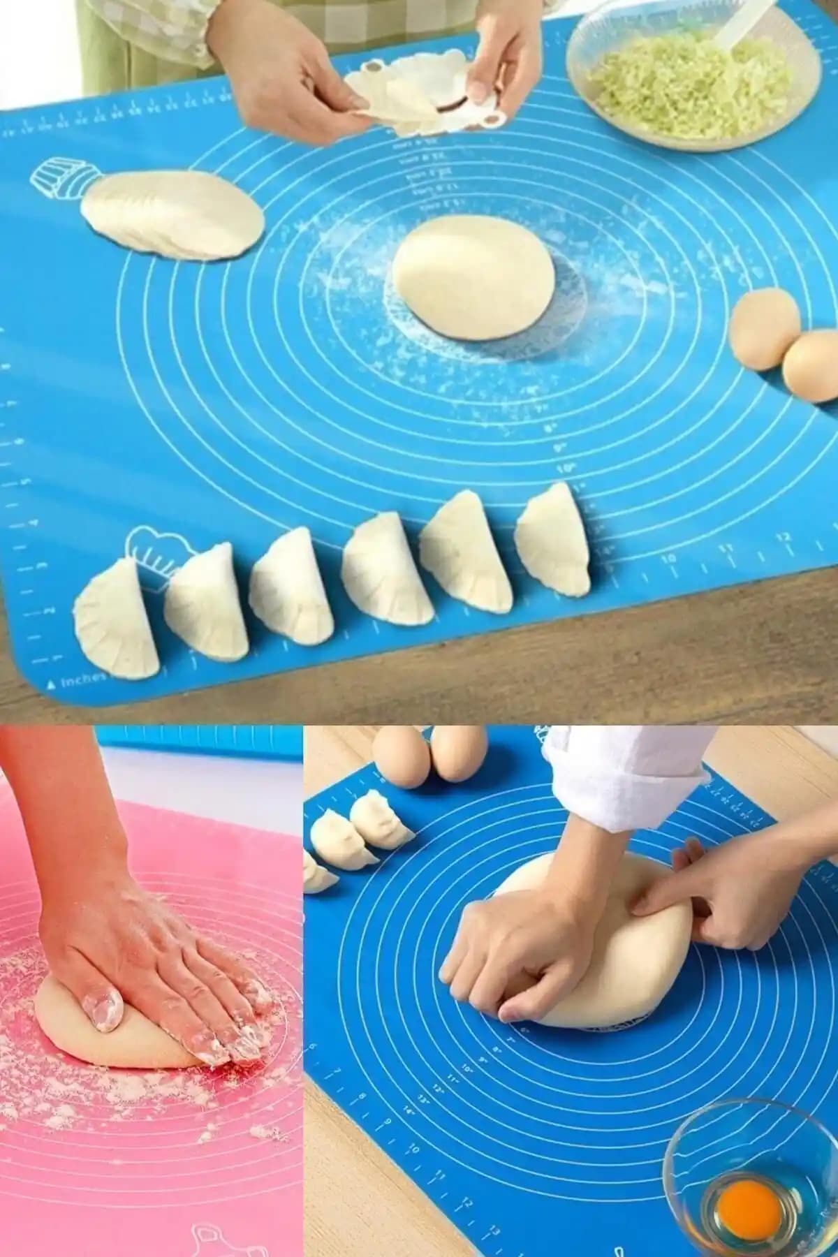 Vi Caro Büyük Boy 45x65 cm Silikon Hamur Açma Matı – Dayanıklı ve Kolay Temizlenir