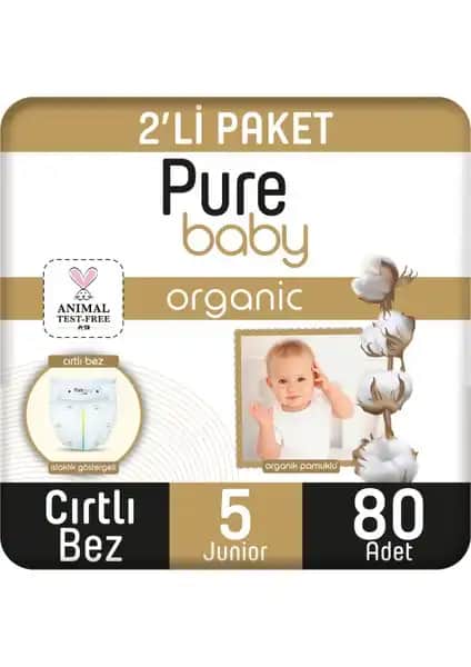 Pure Baby Organik Pamuklu Cırtlı Bezler Karşılaştırması 2'li ve 4'lü Paketler