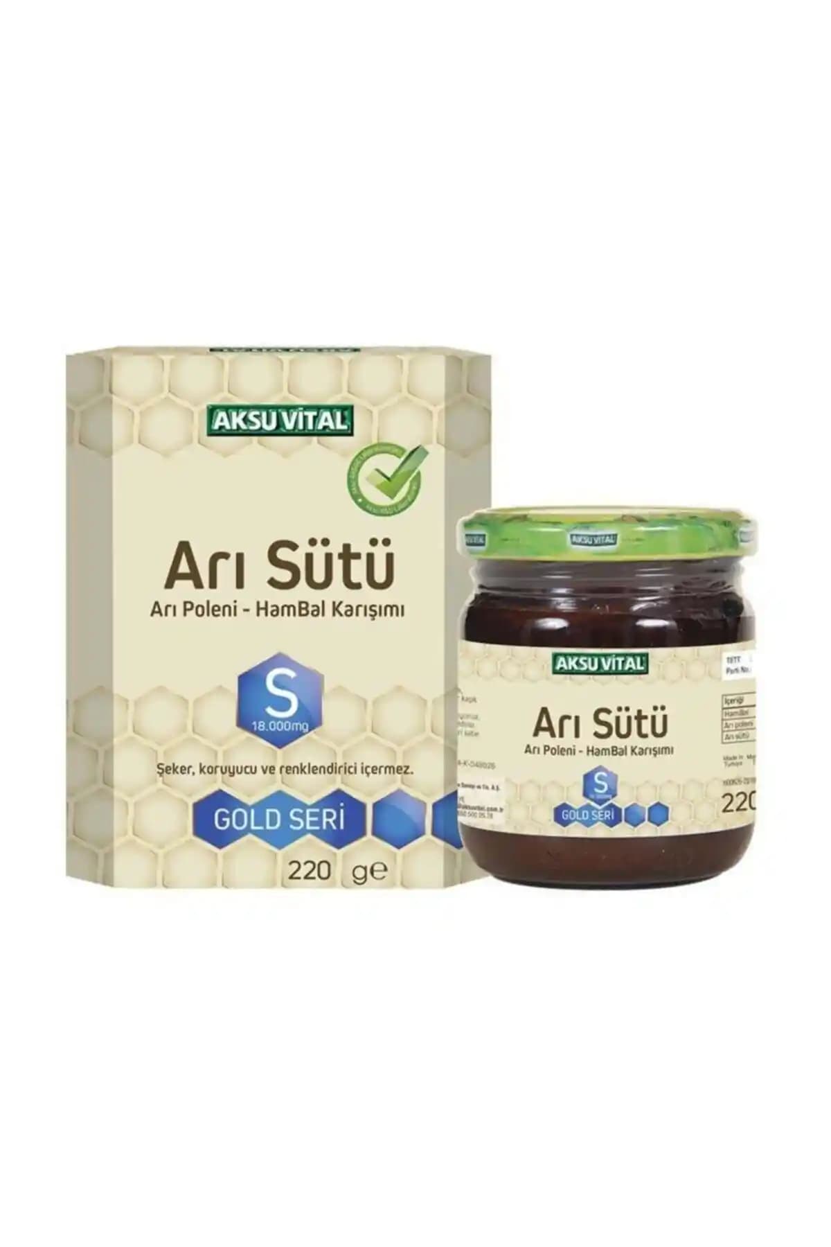 Aksu Vital Arı Sütü Arı Poleni Ham Bal Karışımı Sağlıklı Yaşam İçin Doğal Destek