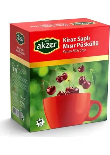 Akzer Kiraz Saplı Mısır Püsküllü Bitkisel Çay Doğal ve Güvenilir Sağlık Destekçisi