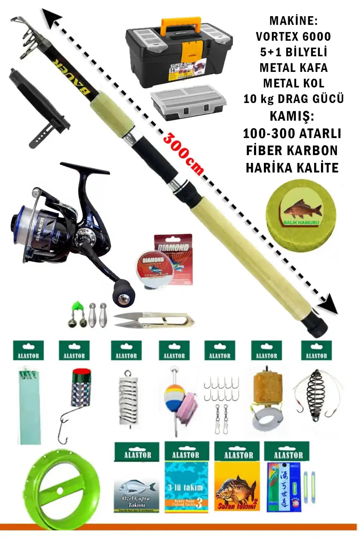 Alastor Profesyonel Deniz ve Göl Olta Takımı: Dayanıklı ve Çok Yönlü Balıkçılık Ekipmanı