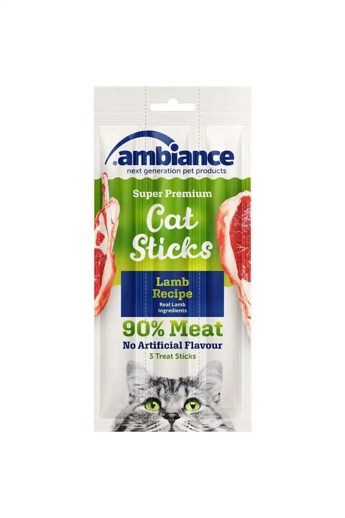 Ambiance Kuzu Etli Kedi Sticks 3x5g: Doğal ve Pratik Kedi Atıştırmalığı