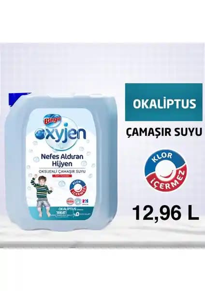 Bingo Oksijen Çamaşır Suyu 3,24 Lt Okaliptus Renk Koruyucu Güçlü Temizlik Çözümü