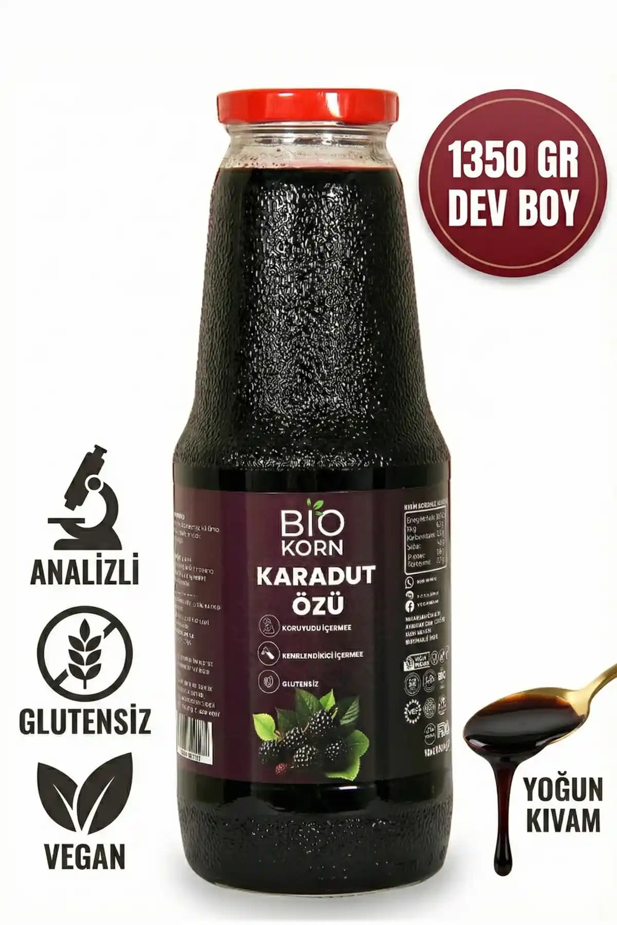 Biokorn Karadut Özütü: Doğal ve Çok Yönlü Sağlık Destekçisi 1350g Paket