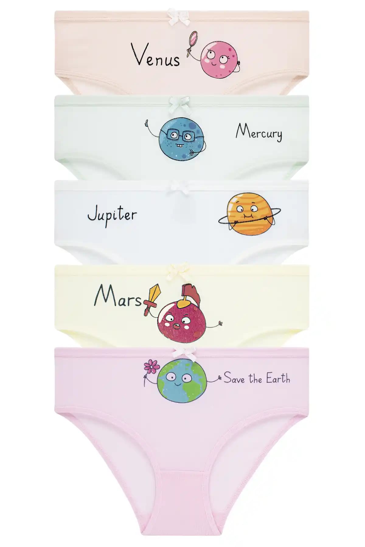 Biyokids Kız Çocuk Renkli 5'li Slip Külot Seti Konfor ve Şıklık Sunar