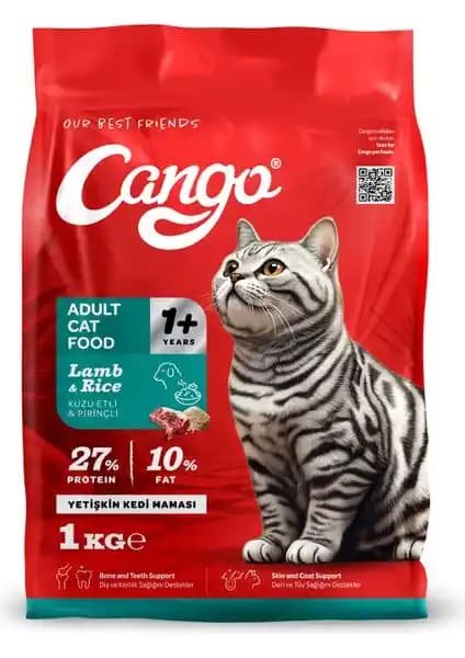 Cango Yetişkin Kedi Maması Kuzu Etli 1KG Sağlıklı ve Lezzetli Beslenme Seçeneği