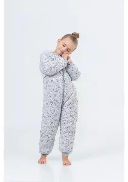 Cantoy Çocuklar İçin Kalın Elyaf Dolgulu 2.5 Tog Desenli Uyku Tulumu Türkiye Üretimi