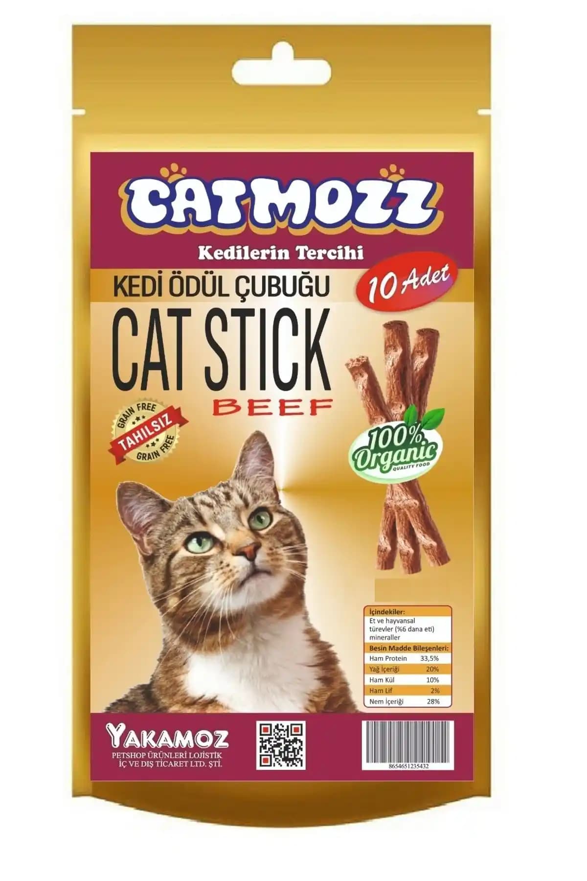CatMozz Stick Biftekli Kedi Ödülü: Lezzetli ve Sağlıklı Seçenekler