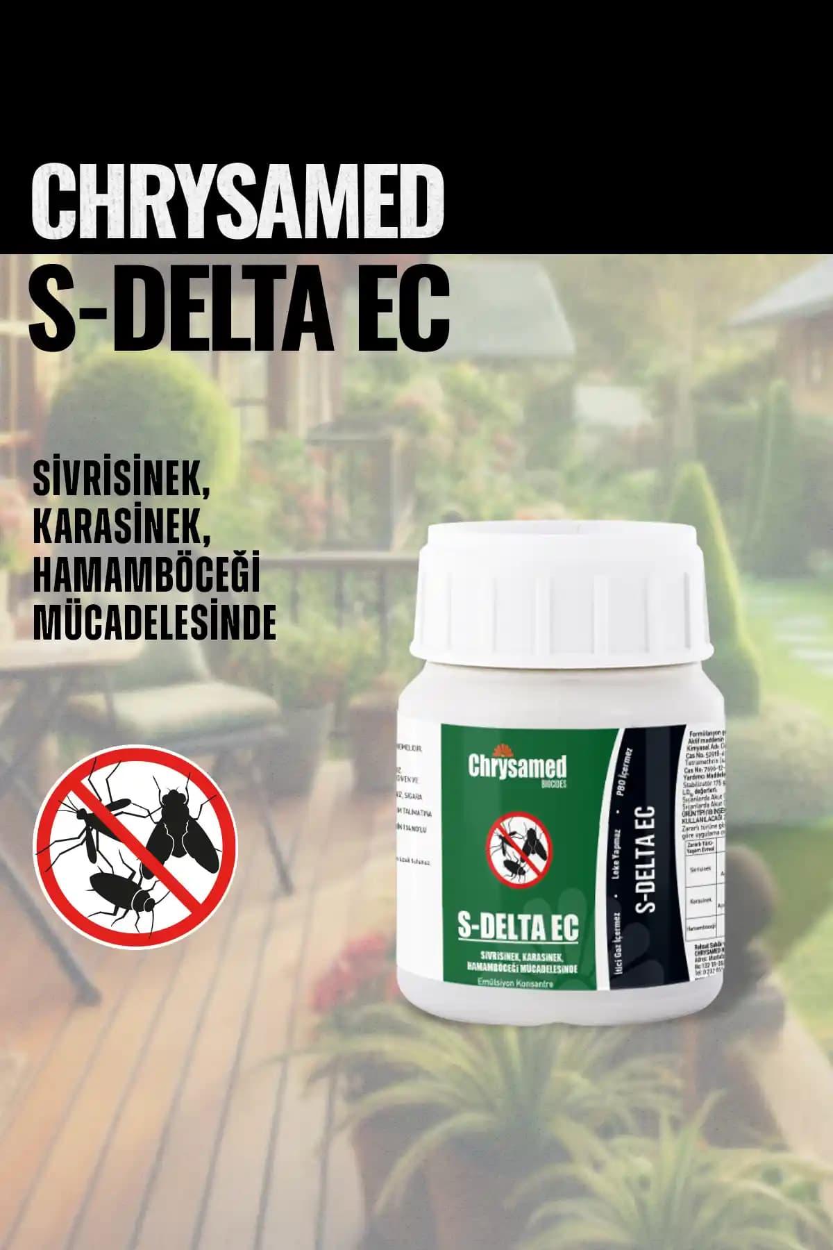 Chrysamed S-Delta Ec 50 ml haşere böcek ilacı etkili ve güvenilir çözüm