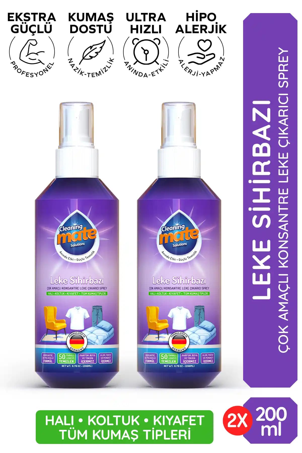 Cleaning Mate Solutions Leke Sihirbazı: Güçlü ve Pratik Leke Çıkarma Ürünü