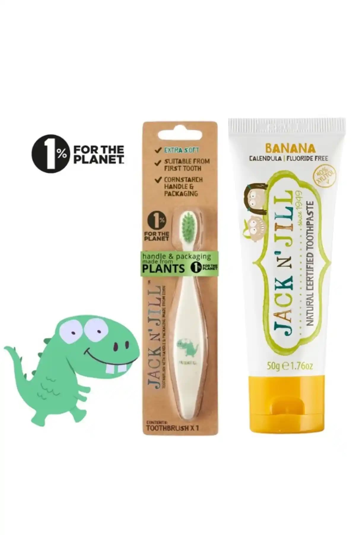 Çocuklar İçin Güvenli ve Doğa Dostu Diş Bakım Ürünleri: Jack N'Jill Dino Diş Fırçası ve Muz Aromalı Macun