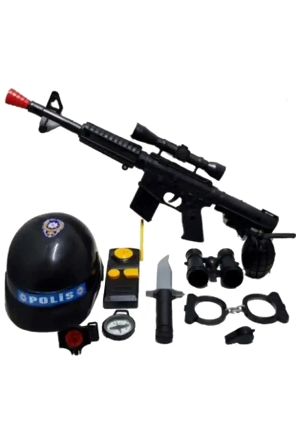 Çocuklar İçin Güvenli ve Eğlenceli Polis Temalı 10 Parça Oyun Seti