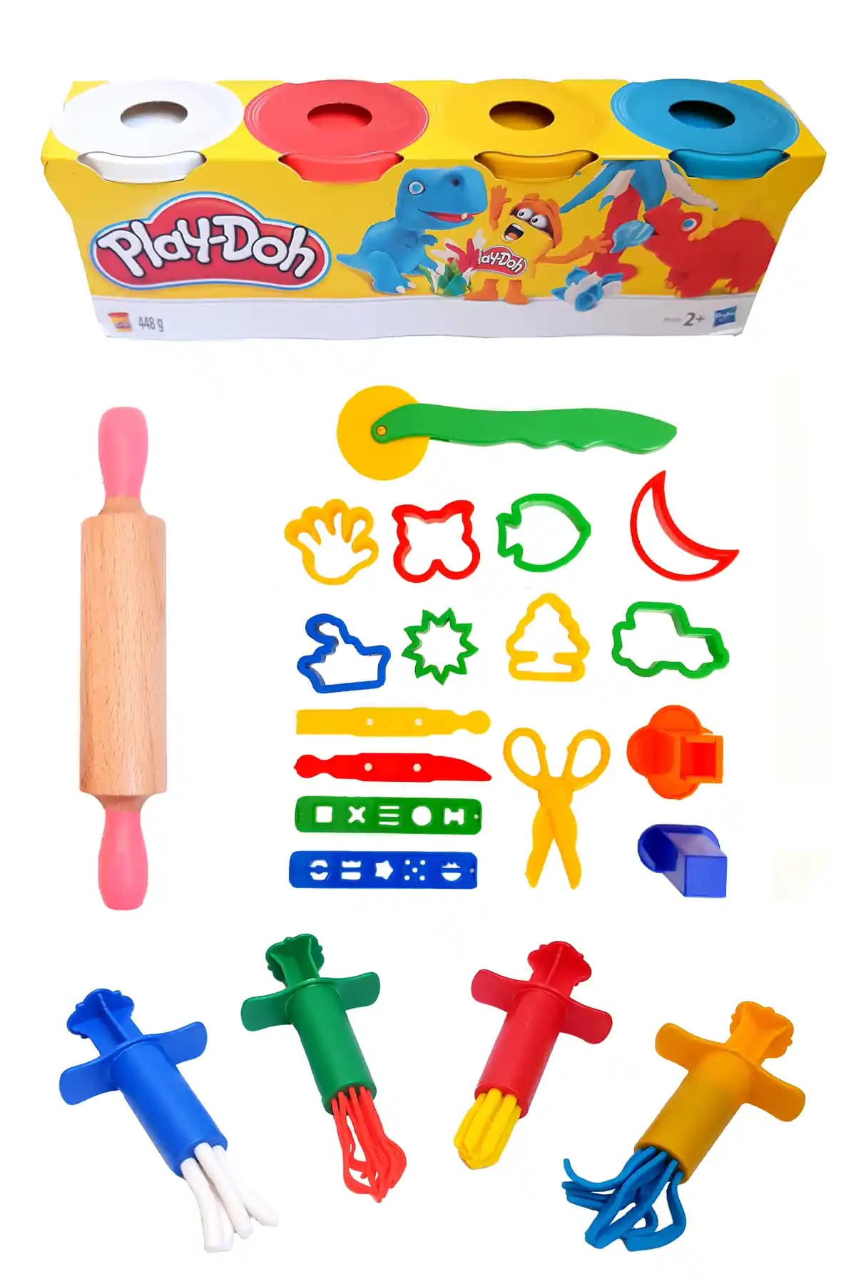 Çocuklar İçin Güvenli ve Yaratıcı Oyun Hamuru Seti - Renkli ve Eğlenceli
