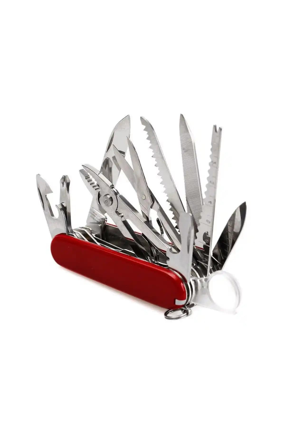 Çok Fonksiyonlu Paslanmaz Çelik İsviçre Çakısı Günlük ve Doğa Aktiviteleri İçin