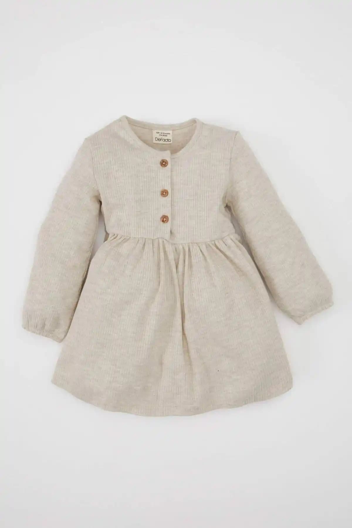 DeFacto Bebek Kız Elbisesi Günlük Kullanım İçin Şık ve Konforlu Tasarım