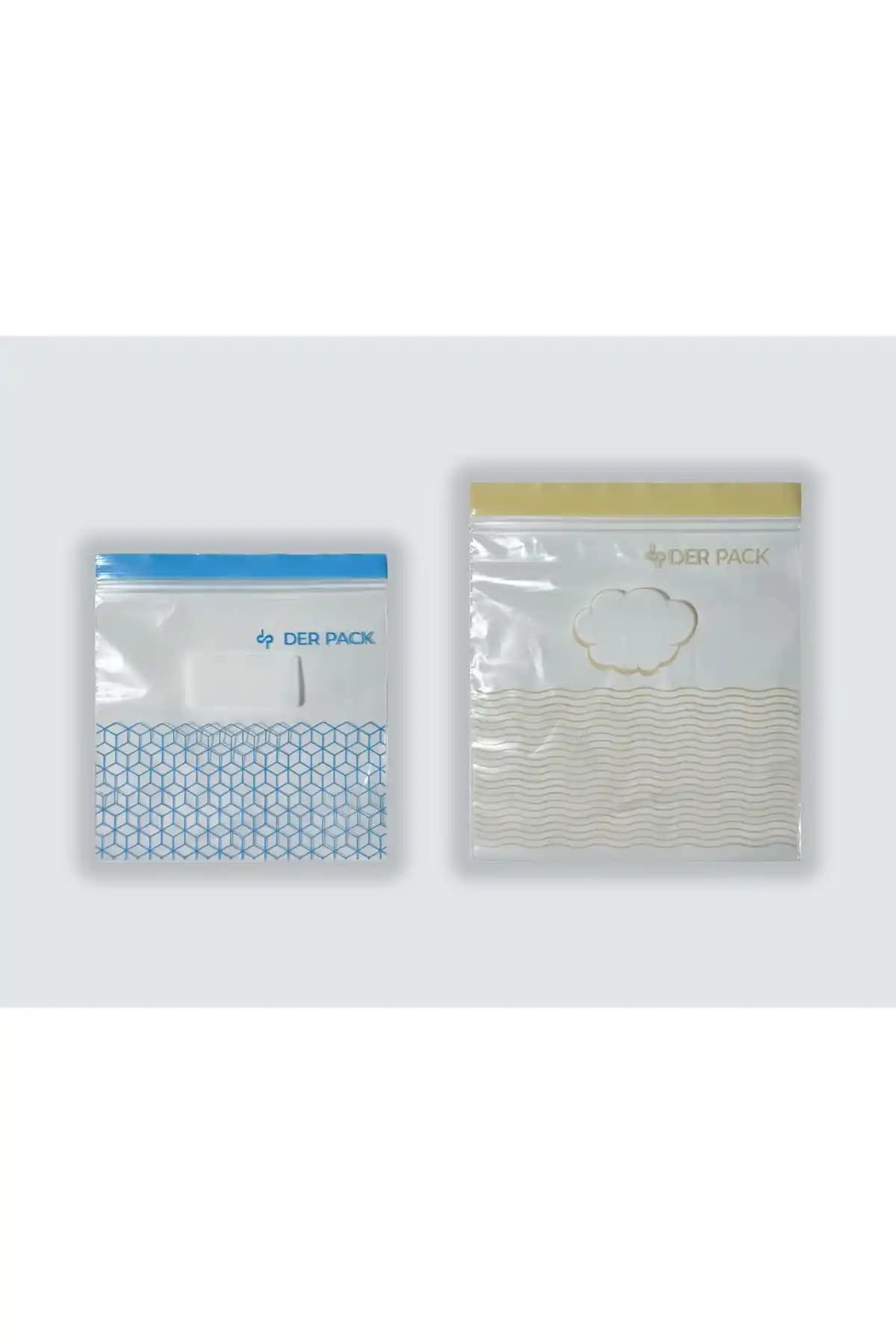Der Pack Çift Kilitli Buzdolabı Poşeti 50 Adet Dayanıklı ve Güvenilir Saklama Çözümü