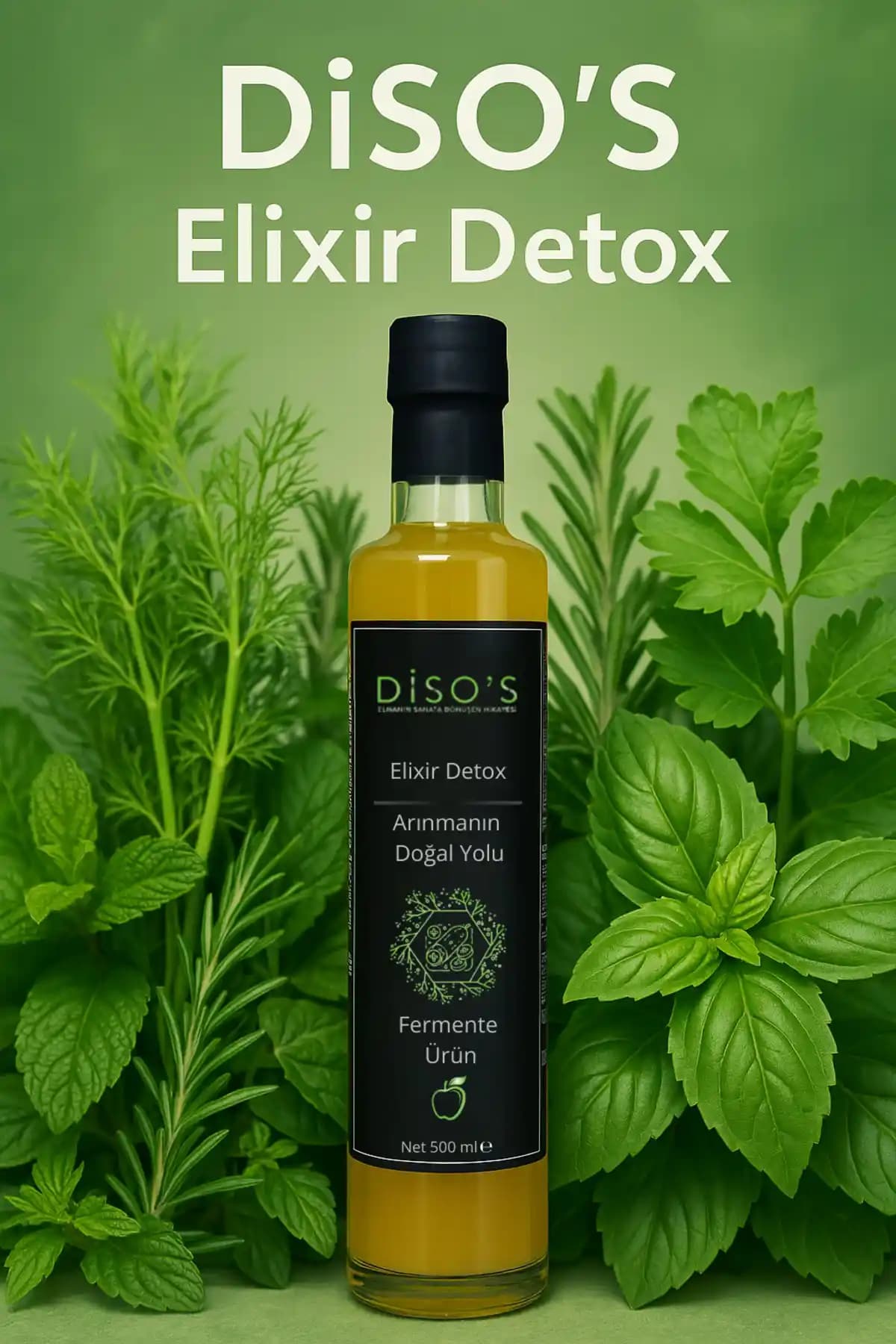 Diso s Diso's Elixir Detox: Doğal Fermente Detoks İksiri ile Vücut Temizliği ve Sindirim Desteği