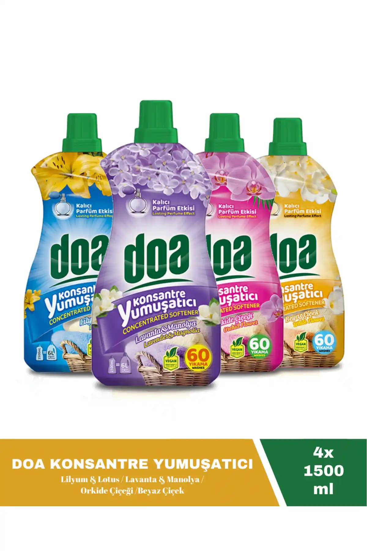 Doa Konsantre Yu<muş>atıcı Seti: Uzun Süreli Hoş Koku ve Yüksek Yu<muş>aklık Sağlayan Tekstil Bakım Ürünü