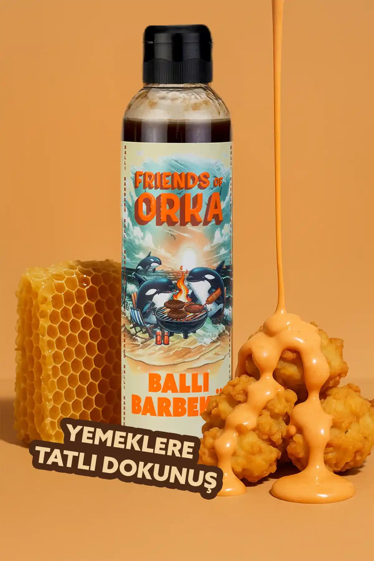 Doğal ve Aromatik Bal Tatlı ve Hafif Acı Barbekü Sosu Türkiye Menşeli