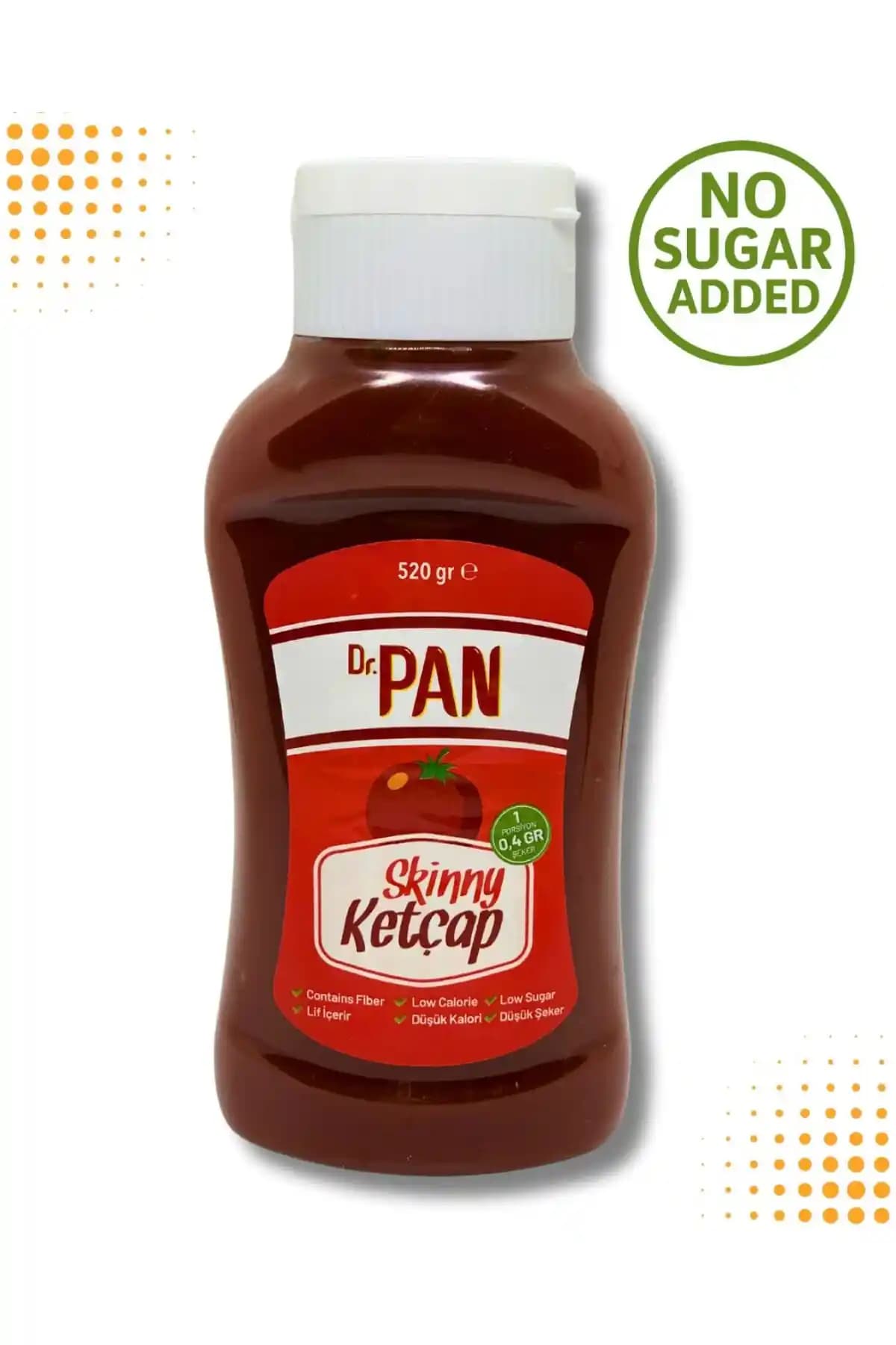 Dr Pan Şekersiz Ketçap: Sağlıklı ve Lezzetli Bir Alternatif 520 Gramlık Büyük Ambalaj