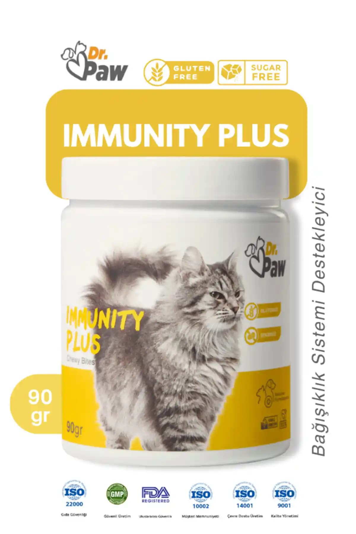 Dr.Paw Immunity Plus: Kedinize Güçlü Bağışıklık ve Sağlık Desteği Sağlayan Takviye Ürünü