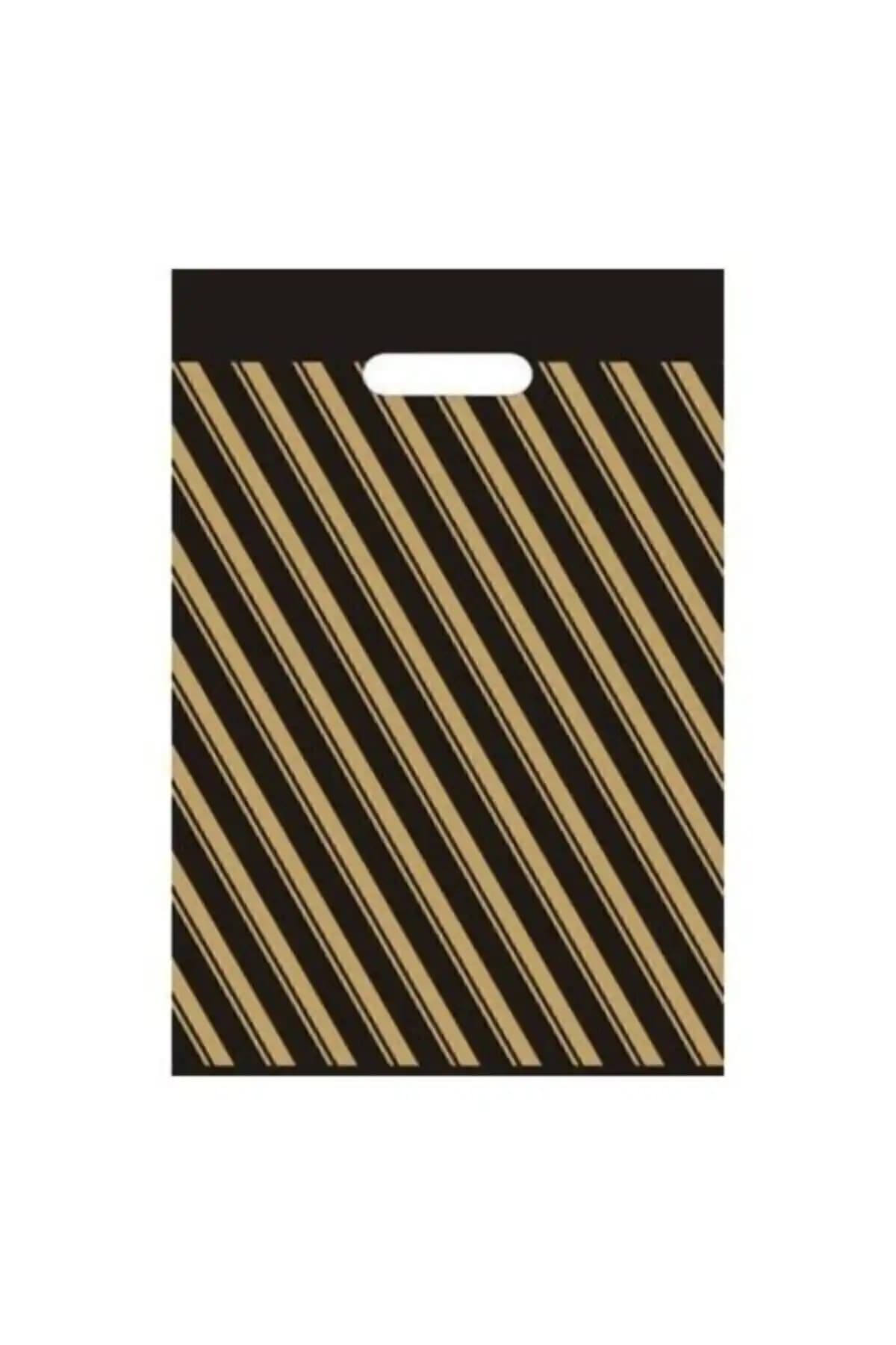 ECOPLAST Siyah Çizgili Takviyeli Poşetler İşlevsel ve Estetik Paketleme Çözümü