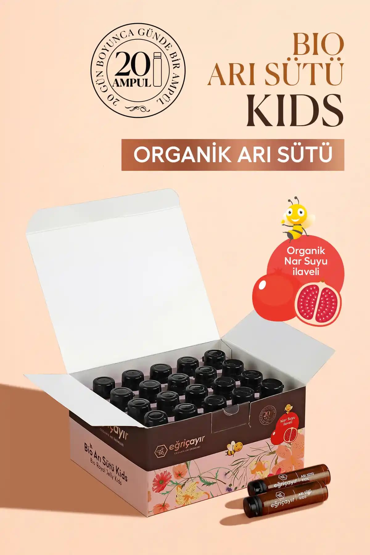 Eğriçayır Arı Sütü Kids Organik Takviye Çocuklar İçin Sağlıklı Gelişim Destekçisi