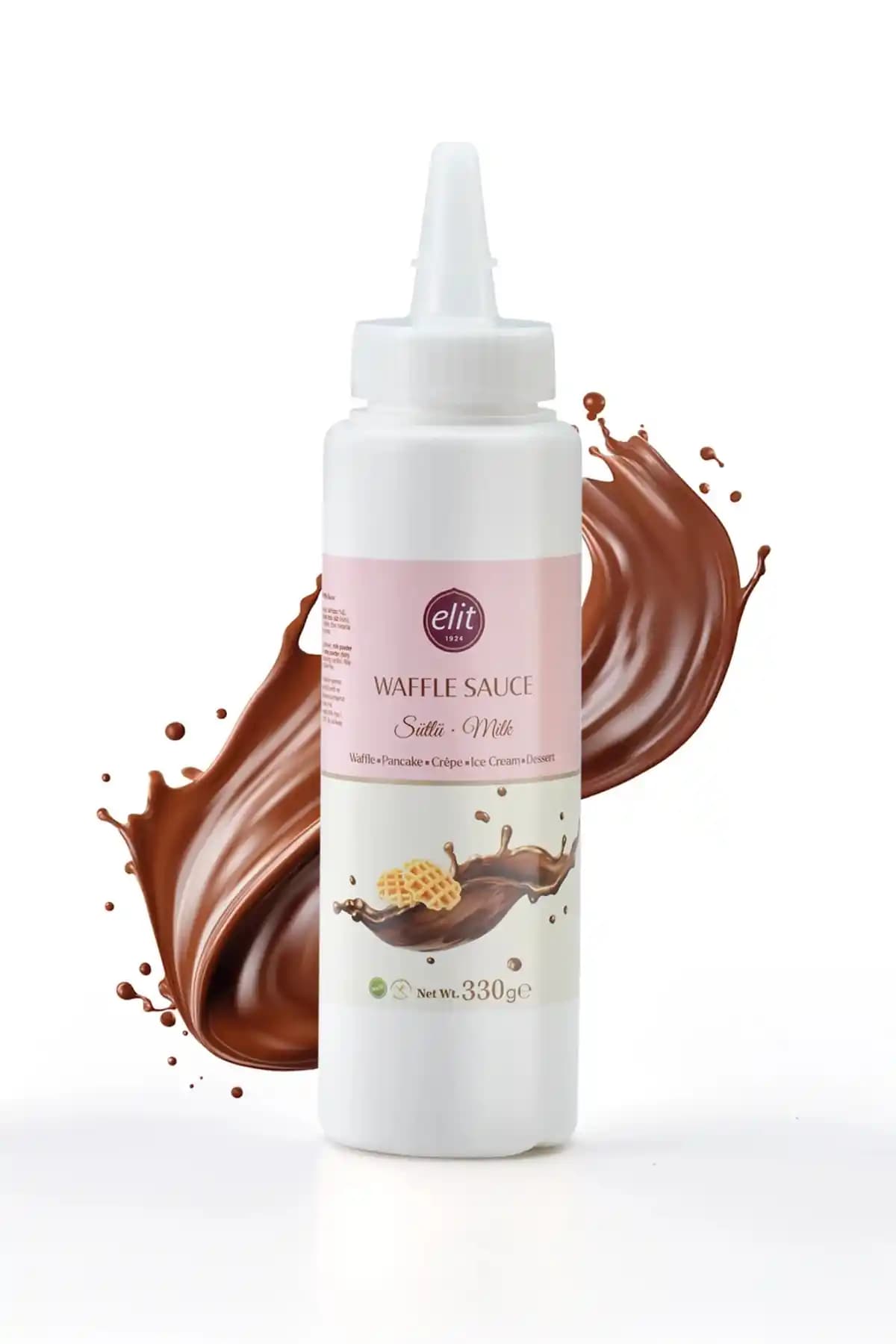 Elit Çikolata Waffle Krep Pankek Sütlü Sos 330g Glutensiz Tatlı ve Kahvaltı İçin